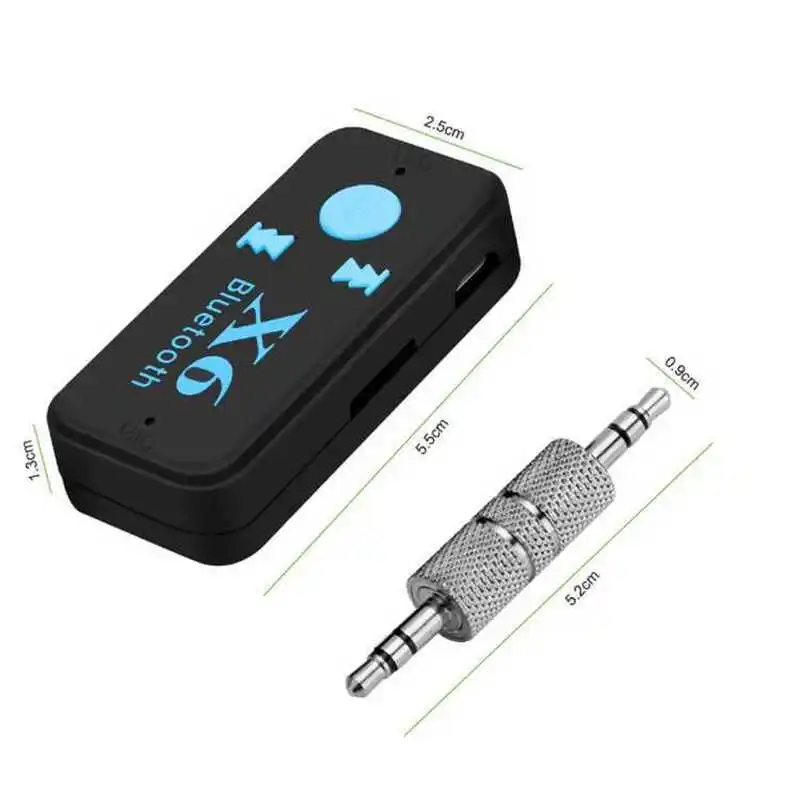 3 в 1 Bluetooth Совместимый Беспроводной адаптер X6 USB приемник 5 мм аудиоразъем TF mp3