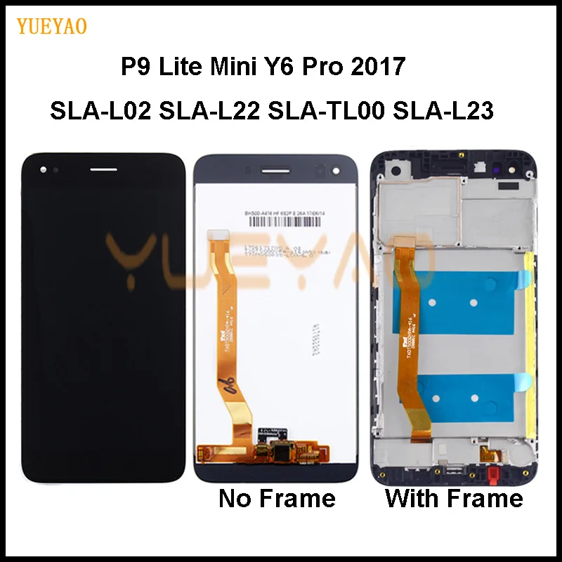 Для huawei P9 Lite mini ЖК дисплей сенсорный экран для Y6 Pro 2017 с рамкой Мини SLA L02 L22 L03