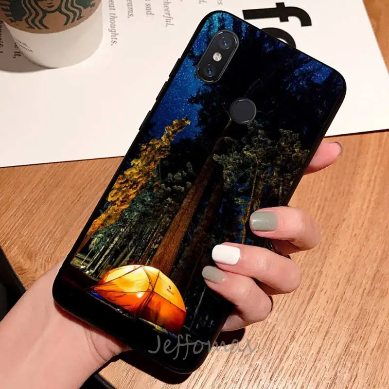

Nature Mountain Camping sky Phone Case For Xiaomi Redmi note 7 8 9 t max3 s 10 pro lite coque shell cover funda