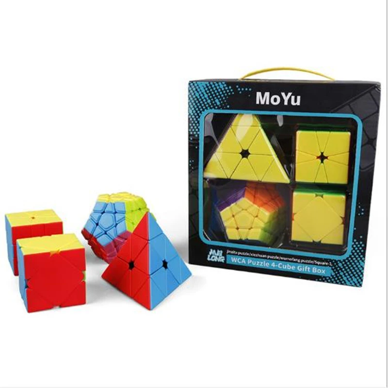 Кубик Moyu 4 шт. в наборе 2x2x2 3x3x3 4x4x4 5x5x5 подарочный набор волшебный кубик без наклеек
