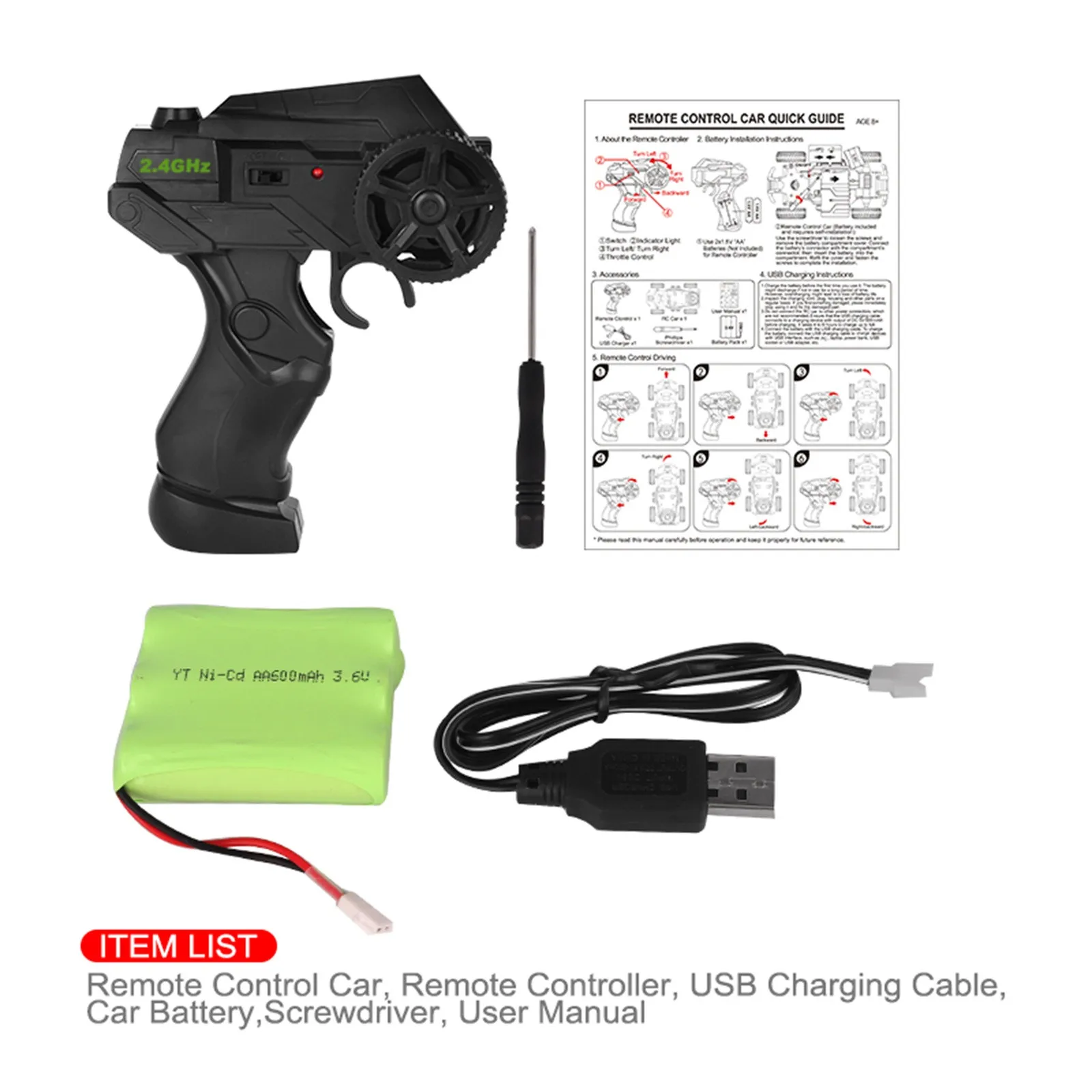 

Rechargeable RC Car Remote Control RC Alloy High Speed Racing Car 2.4Ghz Electric Toy Car 4channel 2-wheel Drive 10-15 Km/h
