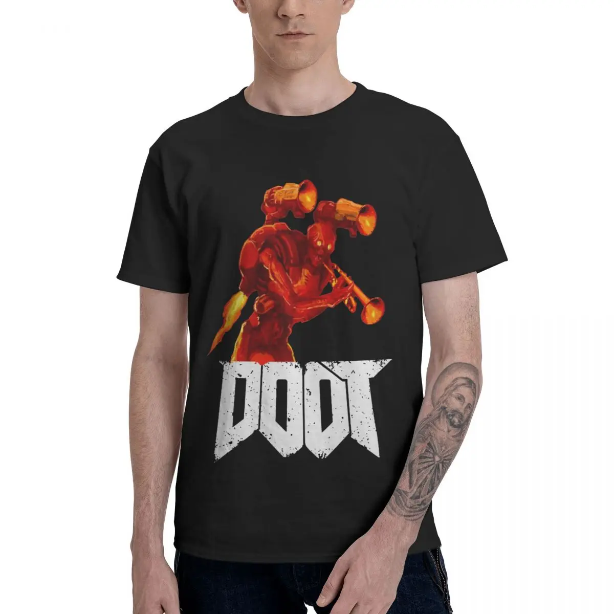

The Doot Of Doom T-Shirts Pure Cotton Crewneck Men T Shirt Short Sleeve Oversized Unisex Tees Hoodie Summer EU Size