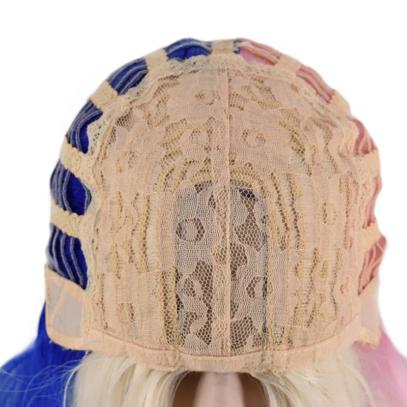 

New cospaly suicide team Harley Quinn gradient wig hair cover gradient wave wigs