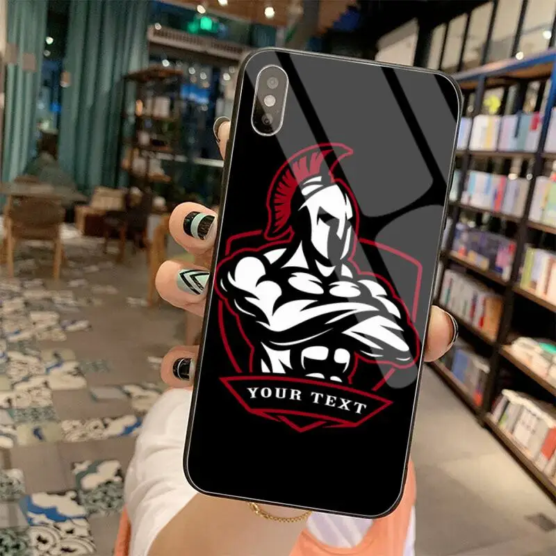Мягкий чехол для телефона Spartan 300 Warrior Man закаленное стекло iPhone 11 Pro XR XS MAX 8X7 6S 6 Plus SE