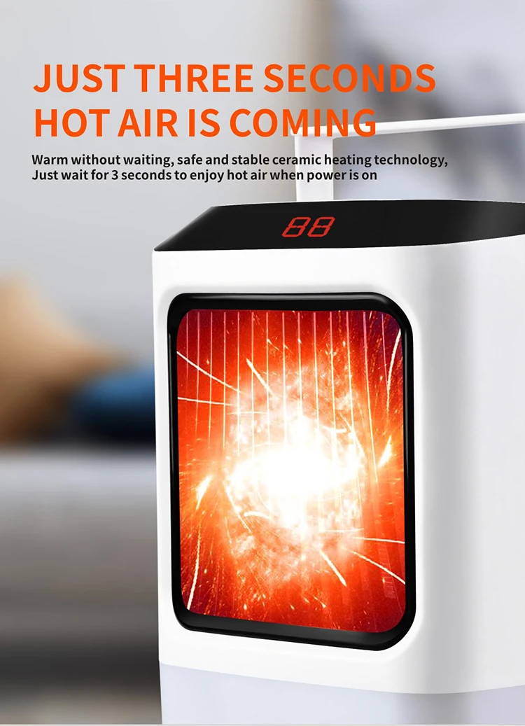 1000 Вт Электрический тепловентилятор Керамика нагреватели с 2-мя тепло и