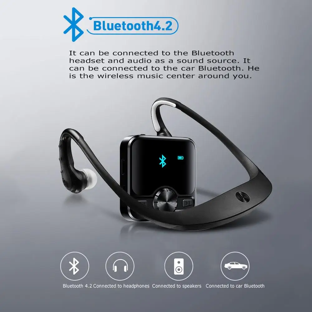 M9 HIFI наушники спортивные Bluetooth MP3 плеер колонки голосовых Регистраторы Hi Fi 1 2