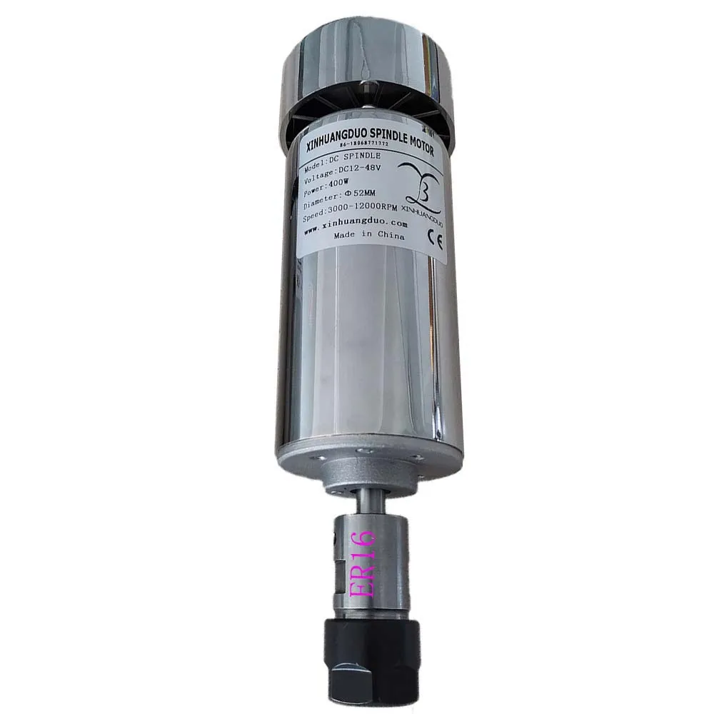 400W ER16 Spindle 52 мм шпиндель с ЧПУ 400 Вт ER11 патрон постоянного тока 12-48 в 400 Вт мотор шпинделя с ЧПУ для гравировального Станка ER11 3,175 мм для гравировки печатных плат - Цвет: 400W ER16 Spindle