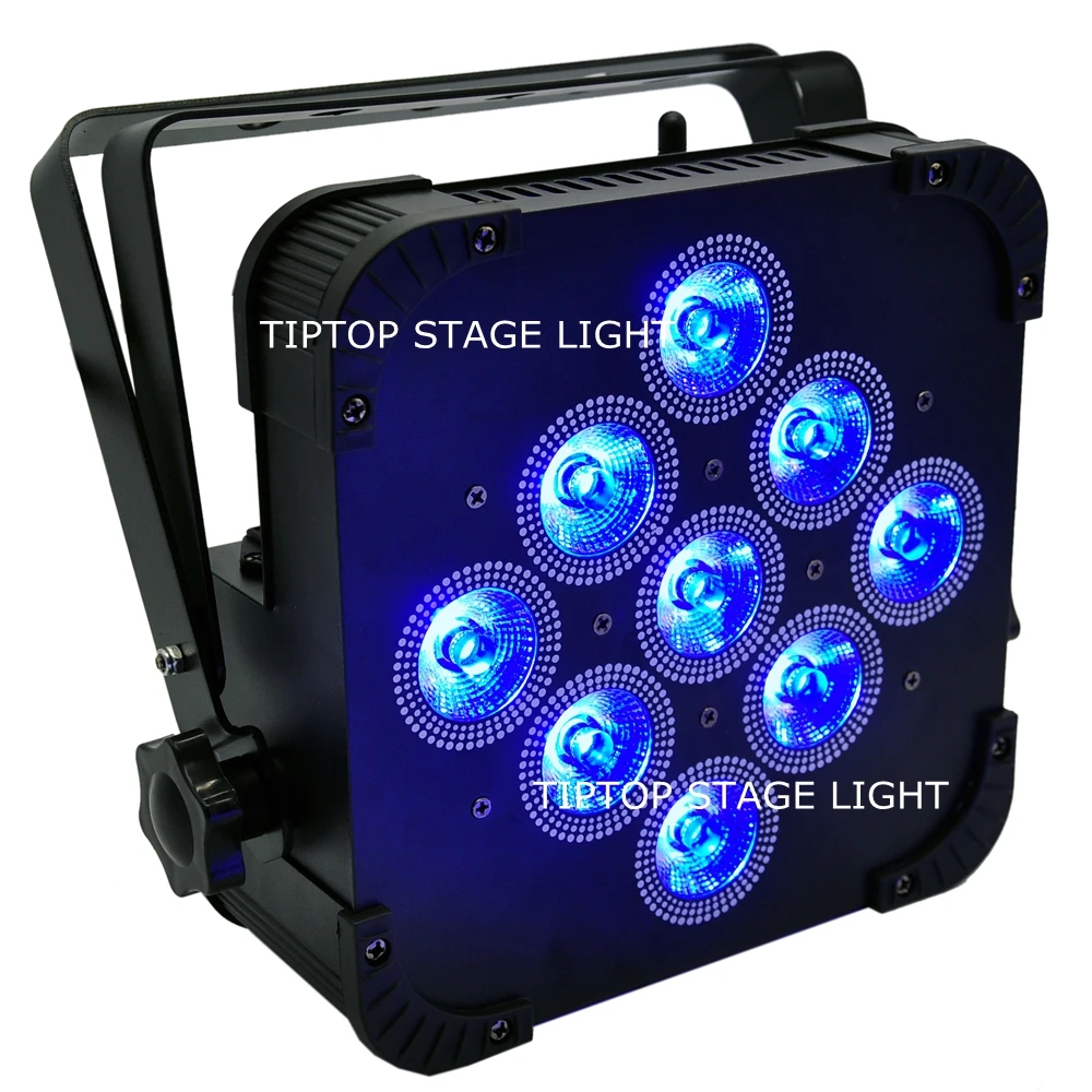 Бесплатная доставка 4 шт 9x15 Вт 5 цветов тонкий алюминиевый сценический DMX512