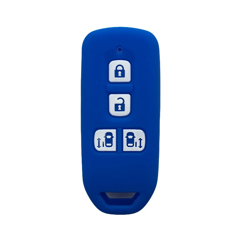 blue Чехол для ключей от мотоцикла, чехол для Honda N-one N-BOX N Wagon Plus, 4 кнопки, чехол для ключей, сигнализация, крышка ключа - Название цвета: blue