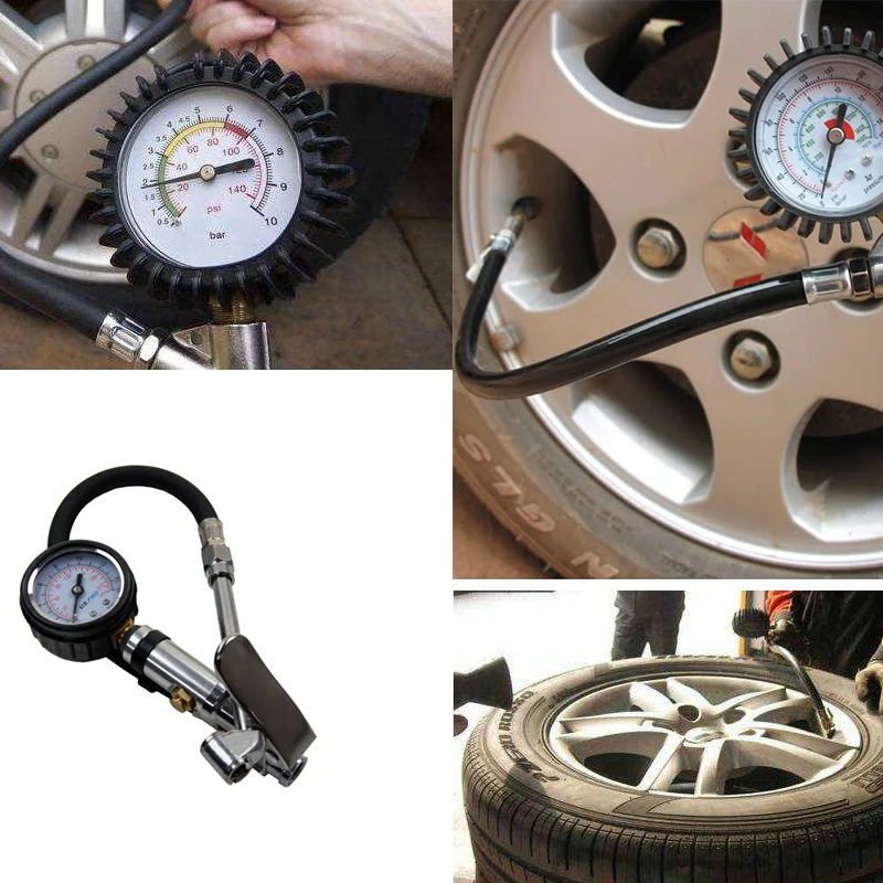 Воздушный шиномонтажный манометр насос двойной тестер давления воздуха для