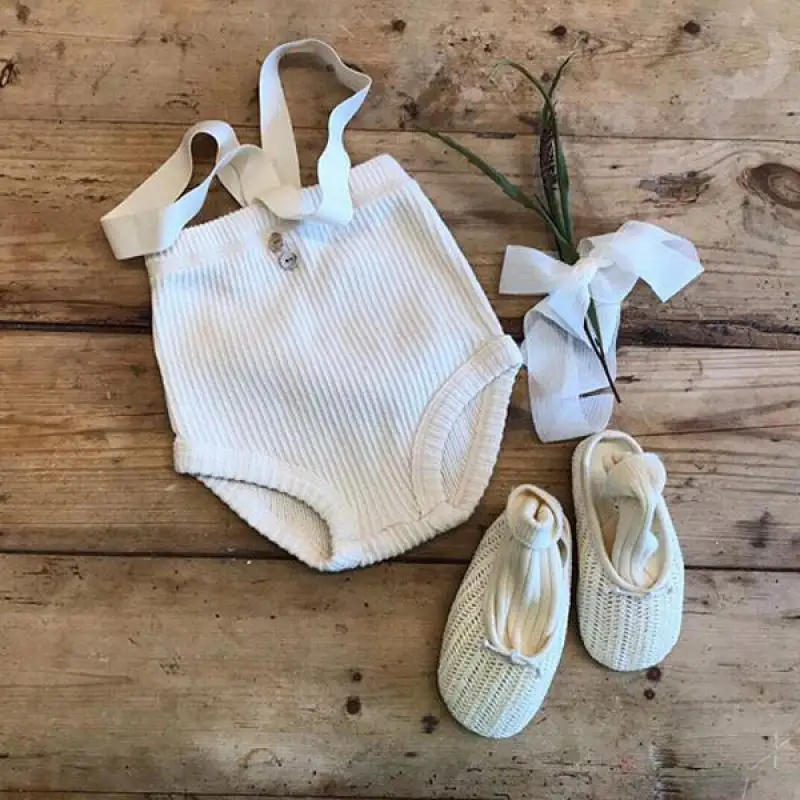 

Newborn Baby Boy Casual Solid Cotton Sleeveless Sling Bodysuits Summer New Infant Girl Stripe Comfortable Bodysuit