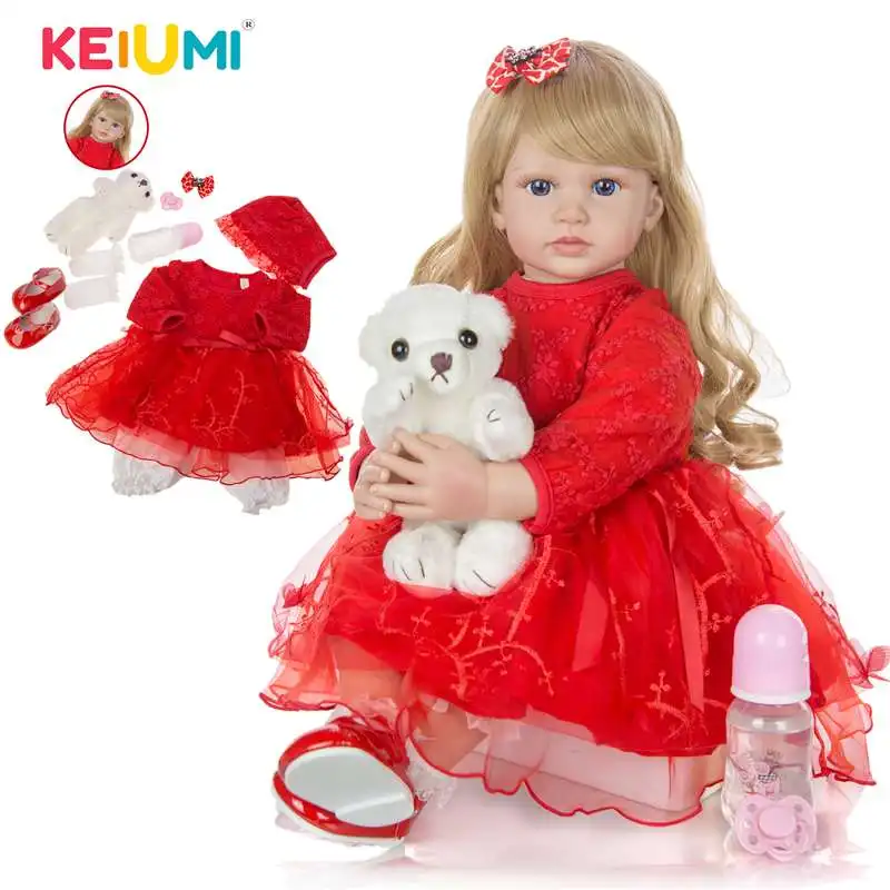 KEIUMI 24 дюйма элегантная кукла для новорожденной девочки 60 см мягкая виниловая
