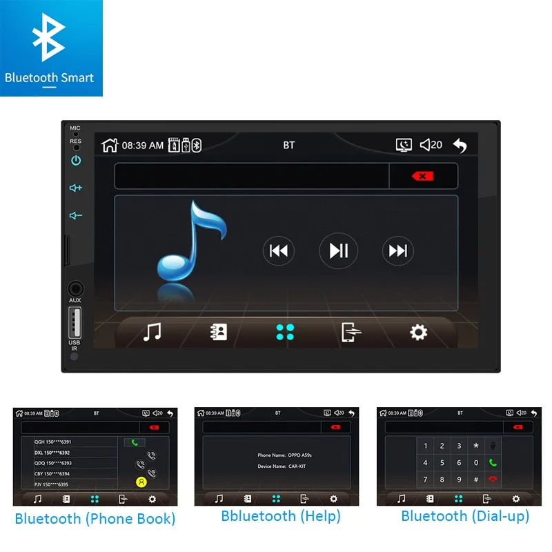 Автомагнитола 2DIN на Android мультимедийный MP5-плеер Apple Carplay с 7 &quotсенсорным экраном