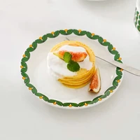 assiette patera na ciasto plate nordic simple dessert ceramic fruit salad creative plateau rond soporte tartas deco aid mubarak