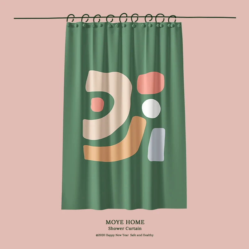 

Утолщенная занавеска для душа DB60YL, водонепроницаемая отдельная душевая занавеска из полиэстера, защита от плесени, для ванной комнаты