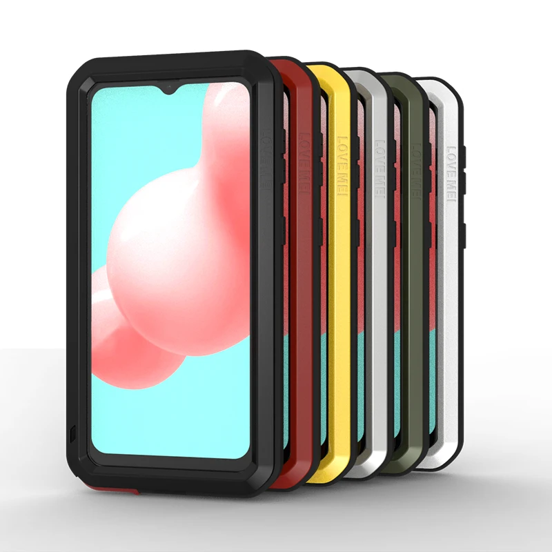

Original Waterproof Shockproof Metal Aluminum Full Phone Case Cover For Samsung Galaxy A32 Rugged Armor Cases For Samsung A32