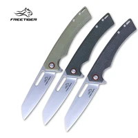 freetiger ft957 flax fiber handle folding knife d2 blade outdoor camping self defence fishing hiking pocket knife edc tools