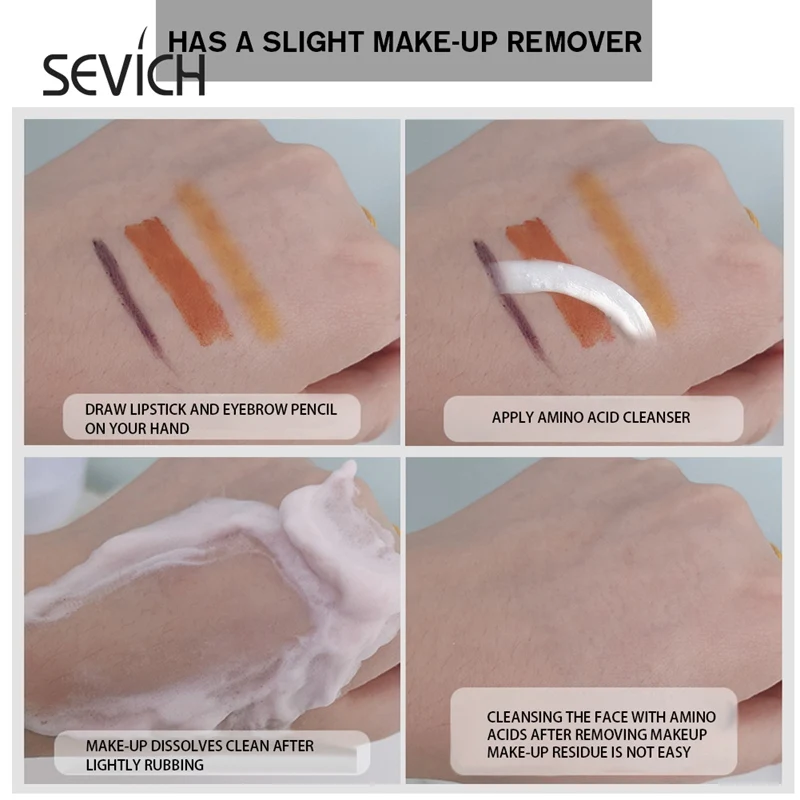 Sevich 100 мл аминокислота увлажняющий очищающий крем для лица пор средство мытья