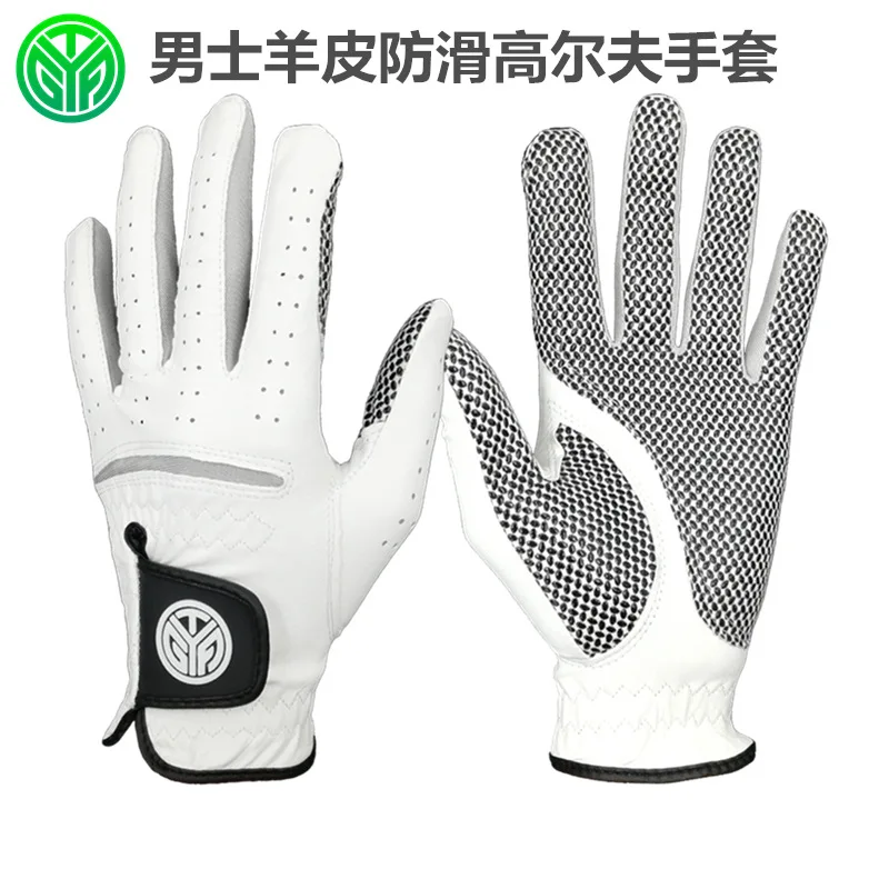 

IPUG 1 шт., перчатки для гольфа для мужчин, мягкие дышащие перчатки из натуральной овечьей кожи для левой и правой руки С нескользящими гранула...