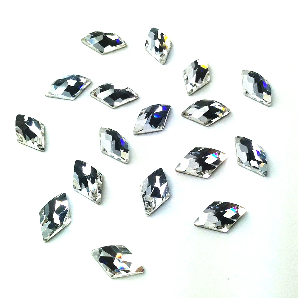 Новая распродажа стразы корейская мода 3D дизайн ногтей ромб 6x10 мм с плоской
