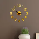 Настенные часы, 3D наклейка на зеркальную поверхность, для дома, гостиной, украшение для офиса, часы, акриловые зеркальные наклейки, часы