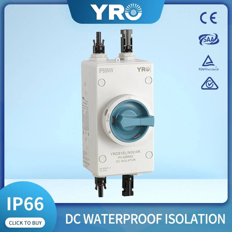 

Photovoltaic Electrical Isolator Solar Switch Waterproof DC Switch 1000V 32A Outdoor Changeover Switch TUV CE
