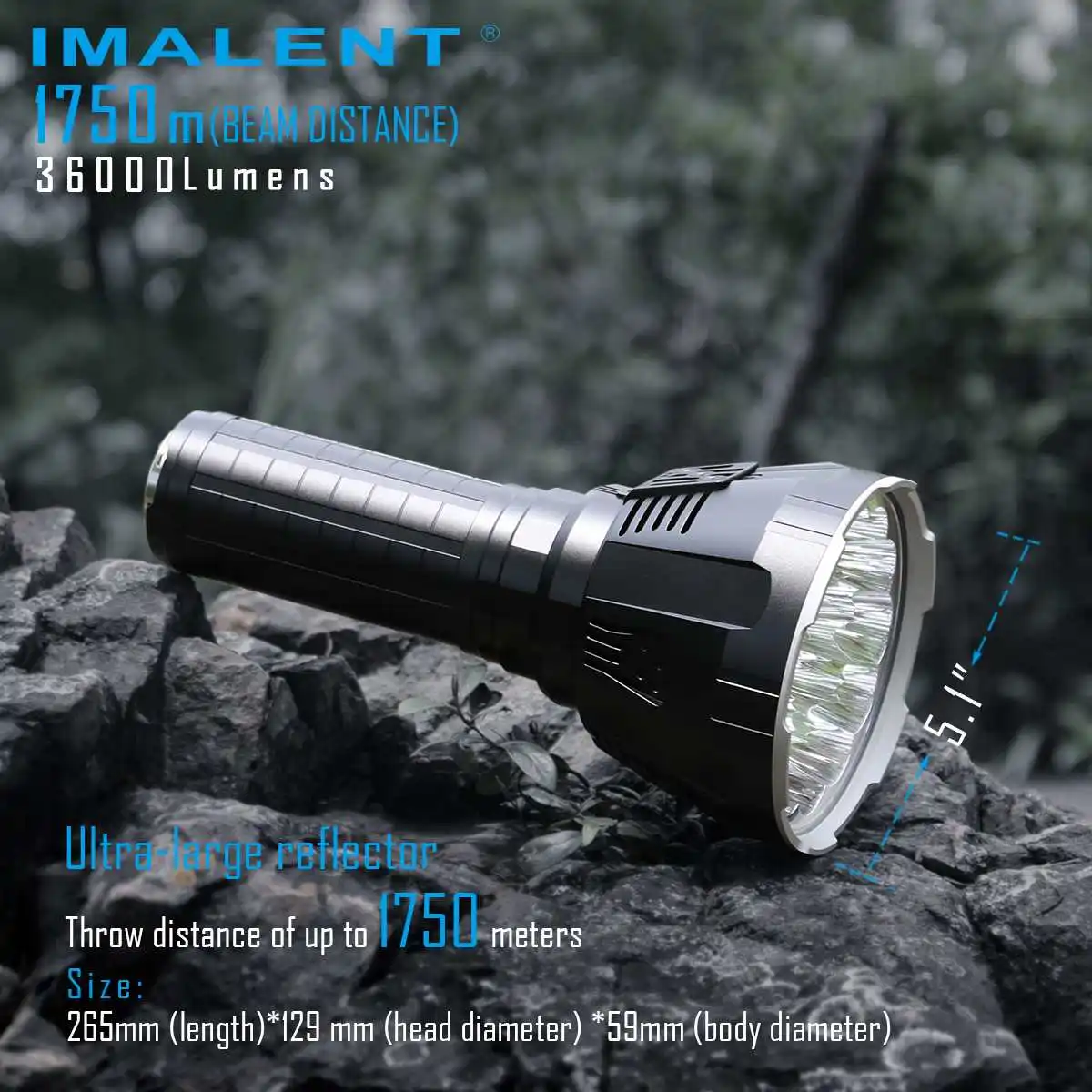 IMALENT R90TS 18x XHP35 HI 36000 люменов 1750 метров светодиодный светильник-вспышка наружный поисковый светильник для кемпинга охотничий фонарь Портативный