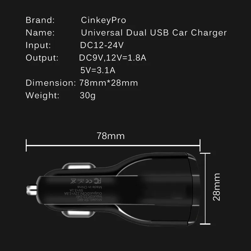 Автомобильное зарядное устройство Quick Charge 3 0 для iPhone Samsung XiaoMi автомобильное со