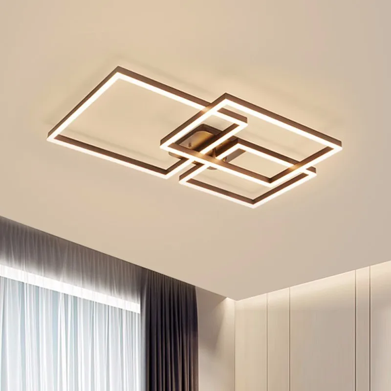 Iluminación LED de araña de techo moderna para comedor y sala de estar, con Control remoto, lámparas de dormitorio, Lustre