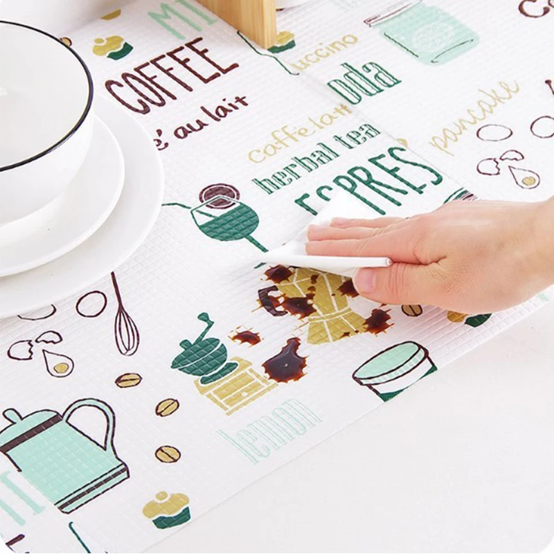 Kitchen Shelf Liners Cabinet Mat Table Drawer Moisture-Proof Waterproof Dust Anti-slip Pad scrapbooking Paper | Дом и сад