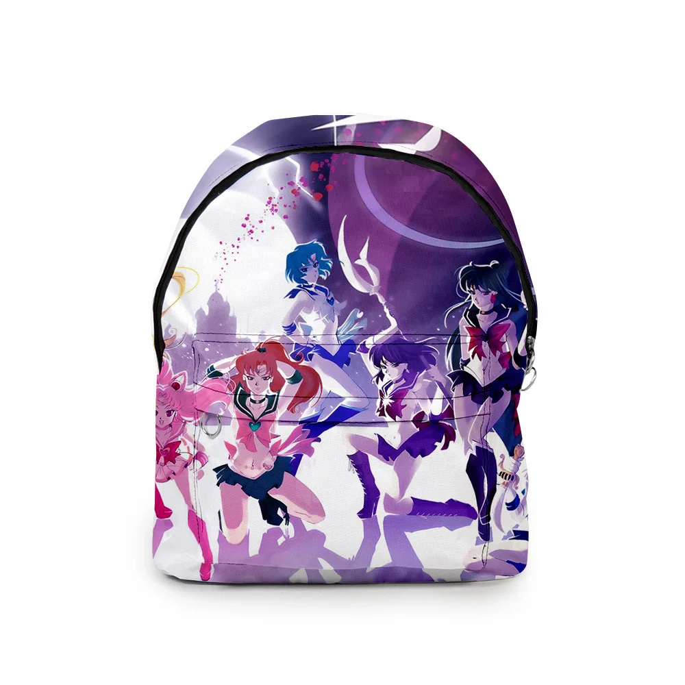 

43CM Anime Sailor Moon Oxford Zipper Knapsack 3D Cartoon Travelling bag Cosplay Backpack schoolbag Computer package gift