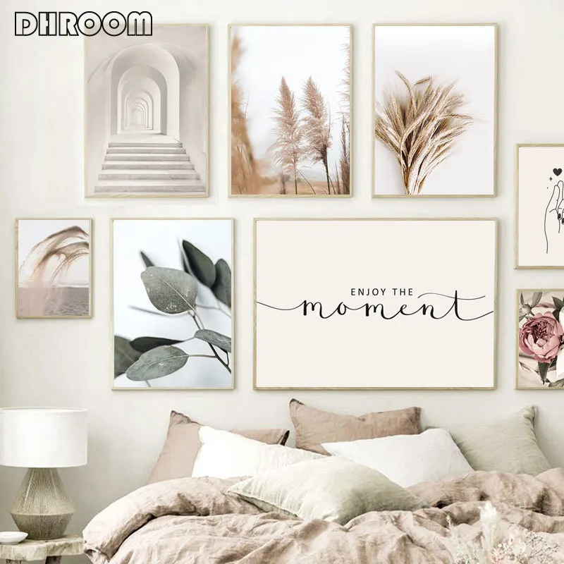 Настенный постер с изображением одуванчика бежевого цвета | Дом и сад