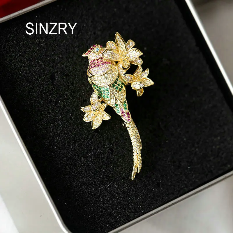 

Брошь В Виде Цветка SINZRY, с разноцветными фианитами