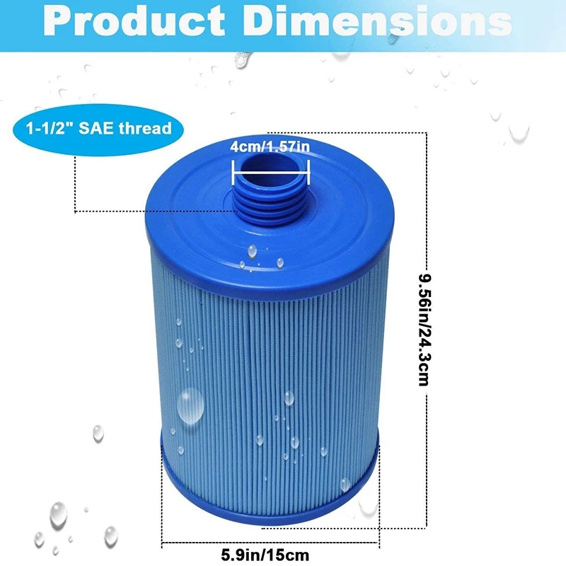 Filtro de cartucho de repuesto para piscina de Spa, PWW50P3-M para Unicel 6CH-940Ra, Filbur FC-0359M, Pleatco PWW50P3, 817-0050-1