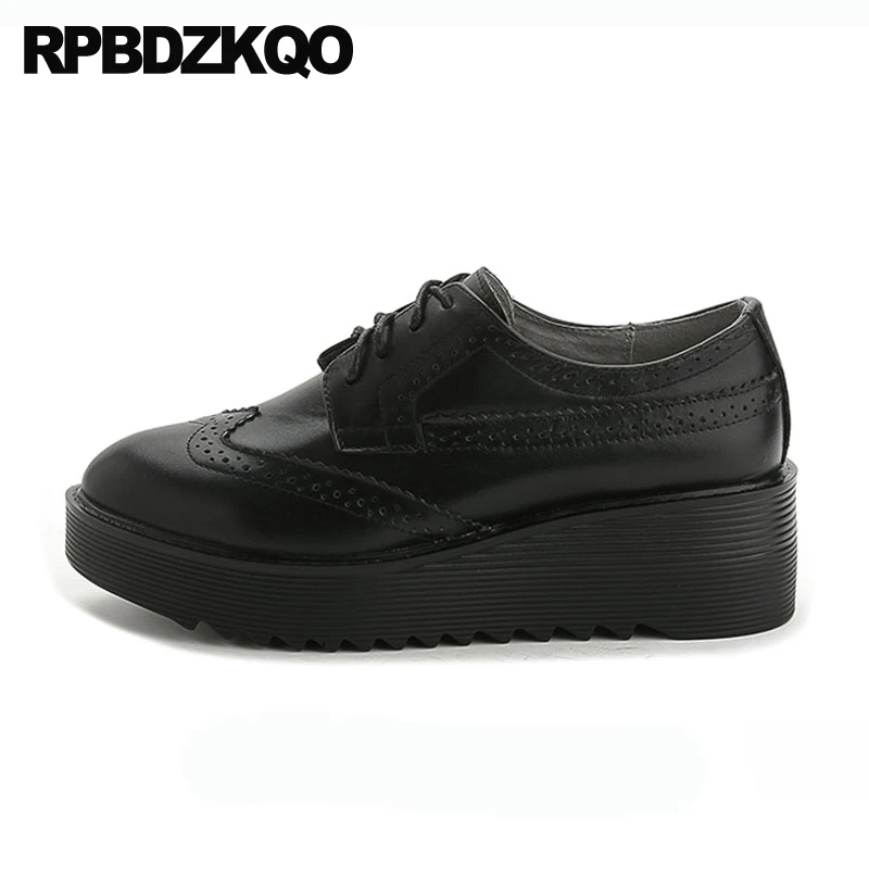 Винтажные женские оксфорды на платформе школьные криперы в японском стиле броги