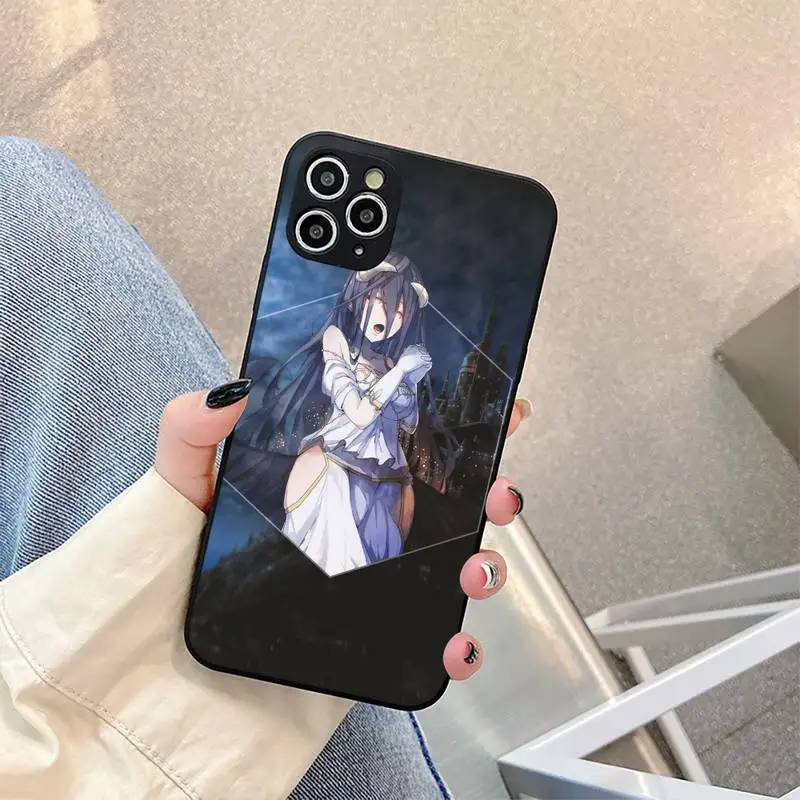 

albedo Overlord anime Phone Case For Iphone Case 5 5S SE 6 6s 7 8 11 12 X Xs Xr Pro Plus Max Mini Cover