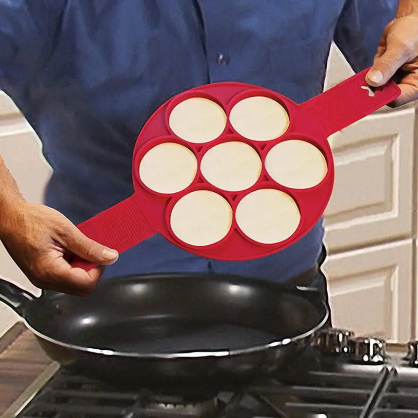 Silicone Pancakes Egg Pancake Rings Omelette Mould Ring Cake Mold Eggs Tool Easy Make Perfect Breakfast | Дом и сад
