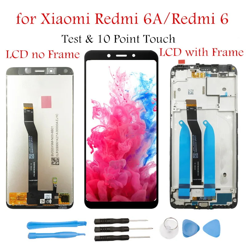 ЖК-дисплей 5 45 дюйма для Xiaomi Redmi 6A сенсорный экран с рамкой в сборе 6 запасные части