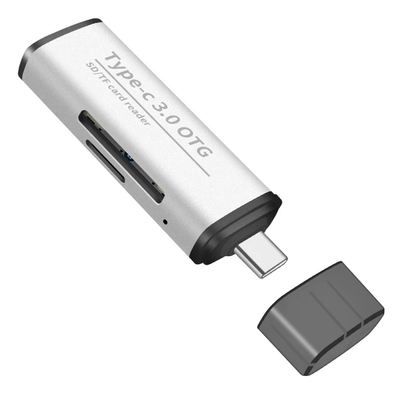 

Универсальный портативный многофункциональный кардридер USB Type-C высокоскоростной кардридер OTG адаптер поддерживает SD/TF карты
