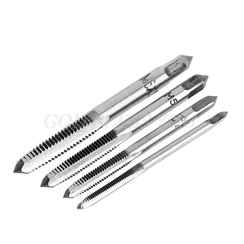 

9pcs Hand Tap Set Screw Thread Taps + T- Wrench Reamer + M3-M6 Twist Drill Bits Drop Shipping