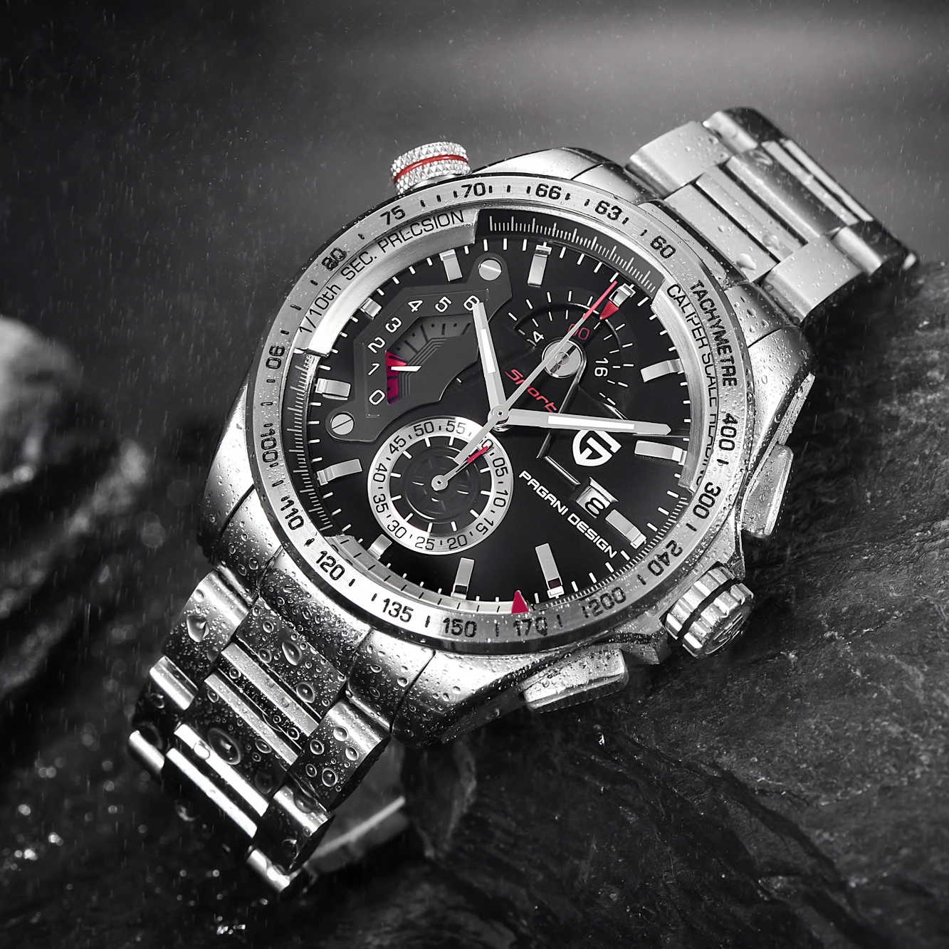 

NEW PAGANI DESIGN Men Watches Luxury Brand Quartz Chronograph Male Grand Carrera Leather Strap