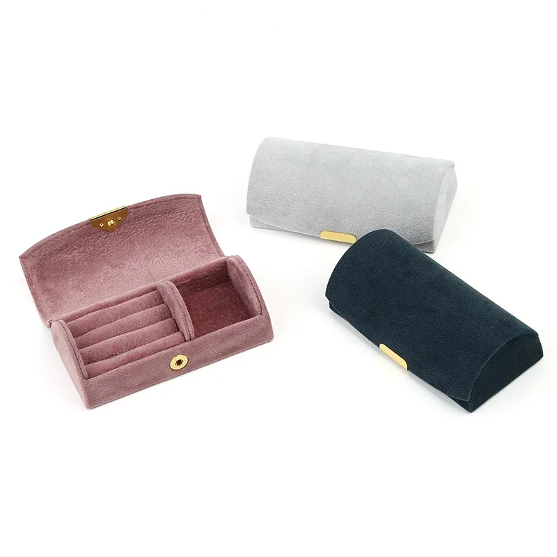Beauty Travel Box Simple Portable Women's Jewelry Box Earring Stud Earring Small Box Jewelry Box Necklace Pendant Storage Box