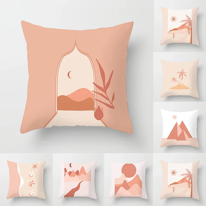 

Cushion Covers 45x45cm Abstract Landscape Pillowcase Plant Pillowcase Home Cushion Cover For Sofa Car Simplicity Home Decor New