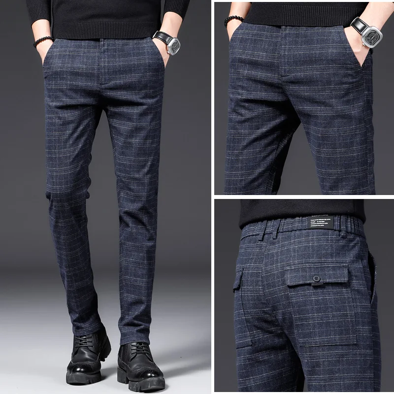 

Spring Autumn New Fashion Mens Casual Pants High Quality Brand Business Pants Male Clothing Cotton Formal Trousers Men