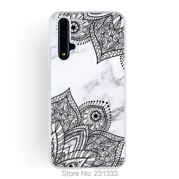 Мягкий чехол из ТПУ с мраморными цветами для Huawei Honor 20 PRO 9X 8S Nova 5i Y7 2019 P Smart Z матовый