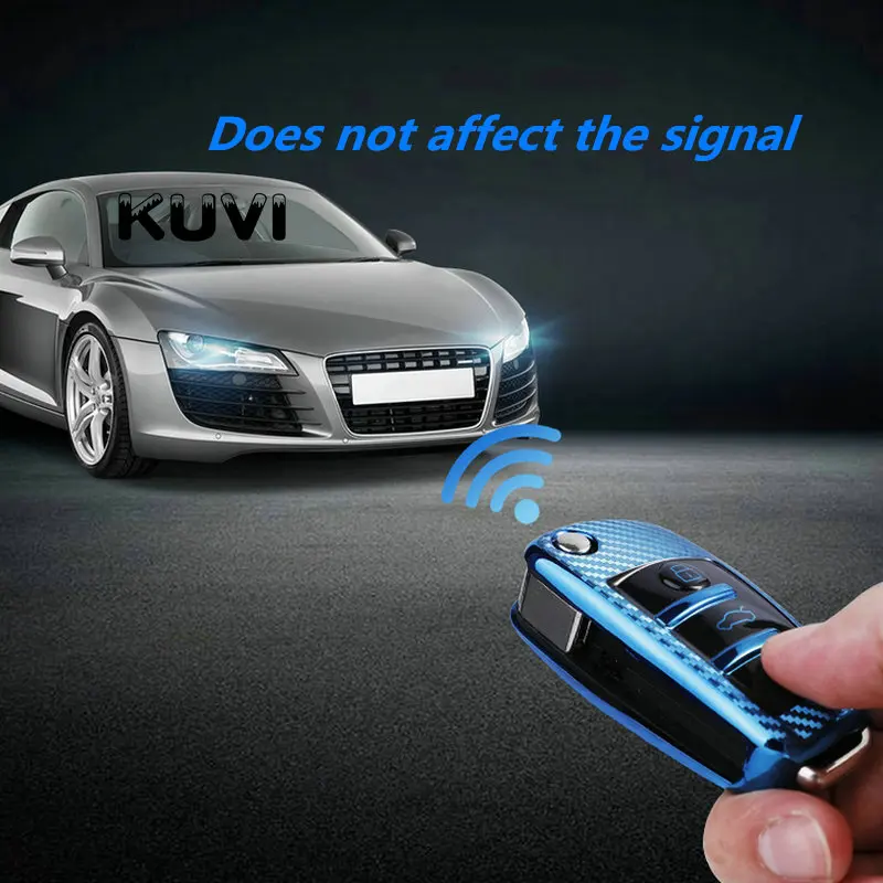 Чехол для автомобильных ключей Мягкий ТПУ/углеродное волокно чехол Audi A1 A3 A4 A5 Q7 A6