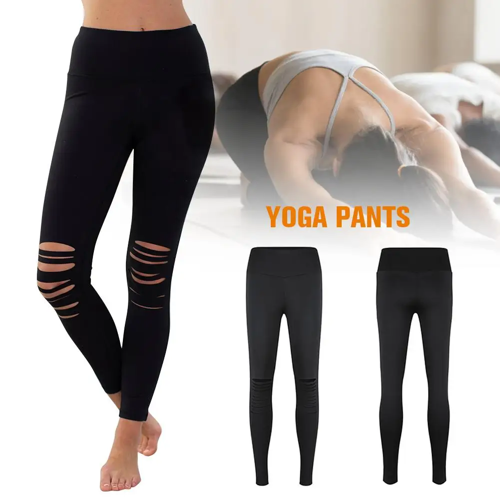 Женский черный бесшовные леггинсы животик Управление Йога Леггинсы Высокая