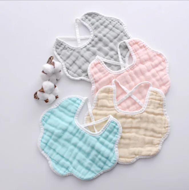 

5pcs Breathable Fine Workmanship Baby Easy Wear Newborn Bib Set Cotton Bib Infant Quick Wash And Dry With Adjustable Strap