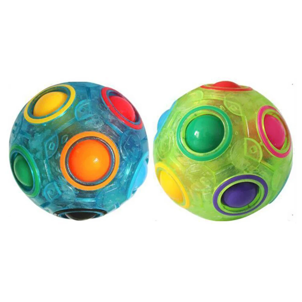 Bolas y cubos de arco iris m&aacute;gico creativo para ni&ntilde;os y adultos, rompecabezas de velocidad, Bola de aprendizaje educativo, Regalos divertidos, juguetes para aliviar el estr&eacute;s-1
