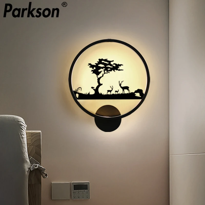 

Creative LED Wall Lamp 15W 110V 220V Sika deer Wall Light Bedroom Dining Living Room Decoration Sconce Lighting Bedside Lamp